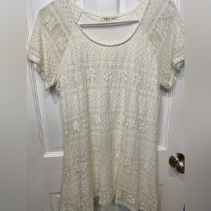 White Lacey top